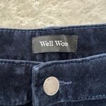 Well Worn  Dark Blue velvet Straight Leg Jeans size 14 Photo 1