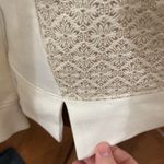 Loft Ann Taylor oriental metallic jacquard ivory sweatshirt size XS Photo 6