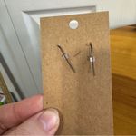 Tortoise shell color dangle pierced earrings Brown Photo 2