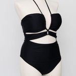 Topshop . New! Cut-out halterneck swimsuit. Photo 8