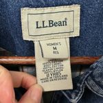 Vintage L.L. Bean‎ Flannel Lined Cropped Jean Jacket Size M Blue Size M Photo 2
