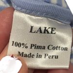 Lake Pajama Blue White Stripe Pajama Shorts Set Cotton Women’s Size Small Photo 4