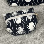 India Hicks  Beetle Canvas Tote Bag Navy Blue White & Small Pouch Eleuthera Photo 2