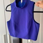 Black Halo - Elegant Blue Women's Crop Top - Size 2 Center Back Hidden Zipper Photo 3