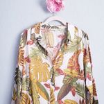 Anthropologie C&C California Linen Blend Palm Leaf Buttondown Shirt Photo 2