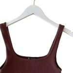 ZARA  Rust Brown Ribbed Knit Seamless Crop Tank Top SZ XS #1711 Photo 2