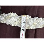 chord rope belt cream white gold glam boho vintage 1980s Photo 1