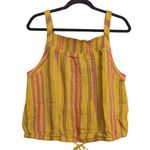prAna Little Palm Cami Leapfrog Stripe (Yellow/Pink/Green) Tank Top Organic S Photo 0