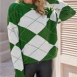 SheIn Women's vintage vibes Argyle Pattern pullover crewneck sweater Photo 1