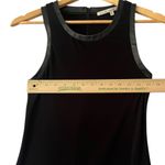 Rachel Rachel Roy Black Tank Top‎ Faux Leather Trim Women's XS Gothic Casual Photo 6