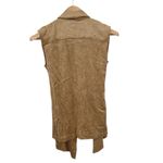 Katherine Barclay  tan faux leather belted cascading vest size S Photo 1