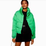 Topshop Meghan Puffer Jacket sz 4 in Green Photo 3