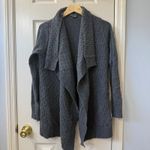Vince Charcoal Gray Textured Knit Waterfall Cardigan Sweater Size S Photo 1