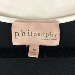 Philosophy  Republic Clothing Black & White Long Sleeve Top Contrast Trim Size M Photo 2