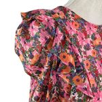 ZARA  Floral Ruched Ruffle Mini Dress Size S Photo 4