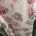 A Glow Maternity Maxi Dress Sleeveless Pink Palm Print Casual Size L NWT Size L Photo 5