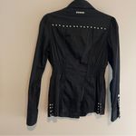 COOGI  Black Studded Embroidered Full Button Down Long Sleeve Blouse Top Size L Photo 6