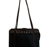 Brighton  Black Pebbled Genuine Leather Studded Heart Purse Shoulder Bag Tote Photo 11