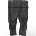 Lululemon Wunder Under Crop Leggings Black White Roll Down Photo 7