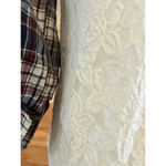 Taylor & Sage  casual flannel with lace back plaid front size extra small Photo 4