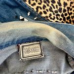 Diesel x Vicious Vesture Denim Studded Leopard Punk Rocker Jacket, Size S Photo 4