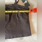 Wild Fable Brown Denim Crop Top XS NWT Raw Hem 2024 Fair Trade Festival Tank Top Photo 6