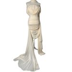 Deme by Gabriella Marianna Dress in Off White Small New Womens Scarf Mini Photo 4