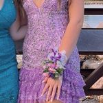Primavera Couture Purple beaded homecoming dress Photo 1
