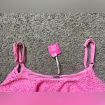 NWT Pink lace cropped tank top size medium Photo 2
