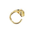 Korean Fashion Gold plated Design Inlaid Zircon Ring Size 8 Photo 2