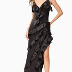 Elliatt Kyla Asymmetrical Maxi Dress In Black Photo 0