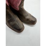 Pink & Brown Leather Western Cowboy Boots Women’s Size 5 Photo 4