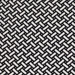 Lands End Knit Dress Black White Geometric Fit Flare Knee Length Sz 8 Sleeveless Photo 1