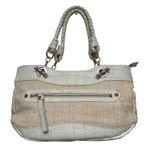Elaine Turner  Woven Cream Leather & Raffia Shoulder Bag Photo 0
