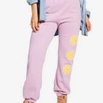 Billabong Casual Beach Surfer x Smiley Happy Face Cozy Boho Pull On Sweat Pants Photo 0