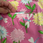 Lilly Pulitzer Vintage  White Label Bermuda Shorts‎ Pink Floral dragonfly size 4 Photo 4