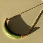 CAbi Jasper And Brass Crescent Necklace Photo 3