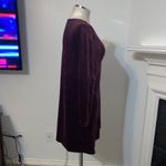 J.Jill Pure Jill Burgundy Velour Long Sleeve A-Line Shift Mini Dress Size XS Photo 11