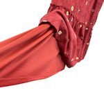 Mi Ami Embroidered Lace Swing Dress L Mini Sleeveless Tiered Flowy Bohemian Brown Size L Photo 9