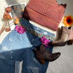 Knit striped chunky crewneck sweater Multi Size M Photo 12