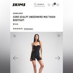 SKIMS  ZONED BODY CORE SCULPT UNDERWIRE‎ MID THIGH BODYSUIT Onyx size M Photo 1