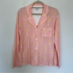 P.J. Salvage NWOT  Cheers Button Down Pajama Top Pink Champagne Photo 1