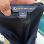 Brooks Brothers  NAVY BLUE EYELET PINTUCK BLOUSE Photo 2