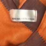 Bright orange purple fringed sleeve cinched top women's size S blouse shirt Photo 6