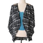 Miss Me Open Front Aztec Cardigan With Beaded Shoulder Photo 9