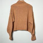 Free People Oversized Cowl Neck Pullover Sweater Be Yours Camel Photo 2