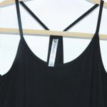 Fabletics Women's Neema Pull-On Open Back Spaghetti Strap Black Maxi Dress Med Photo 2