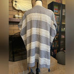 Surf Gypsy Dusty Blue & White Striped Tassel Trimmed Coverup - Size Medium Photo 2