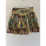 Vintage‎ Skirt Womens Medium Green Mini Cotton Paisley Y2K Fairy Preppy Photo 1