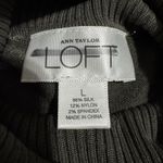 Ann Taylor Loft Silk Blend Dark Green Turtleneck Casual Stretchy Sweater Size L Photo 9